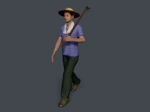 Farmer character 3D Model