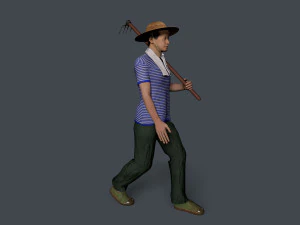 Carattere contadino Modello 3D