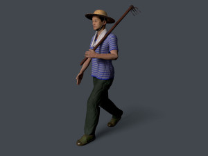 Farmer character 3D 模型