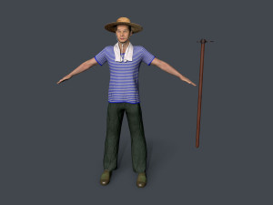 Farmer character 3D 模型