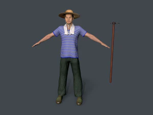 Carattere contadino Modello 3D