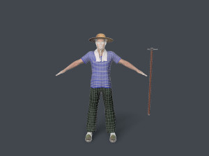 Farmer character 3D 模型