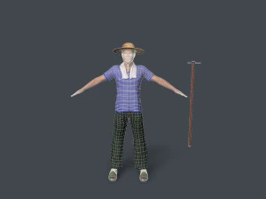 Carattere contadino Modello 3D