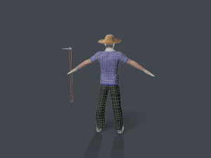 Carattere contadino Modello 3D