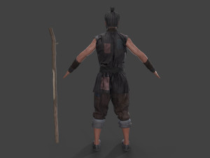 Asian people oldman character 3D Model