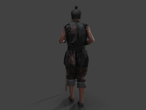 Asian people oldman character 3D Model