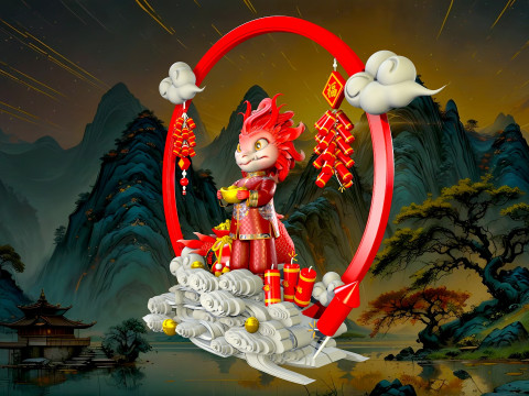 Little Dragons Model 3D