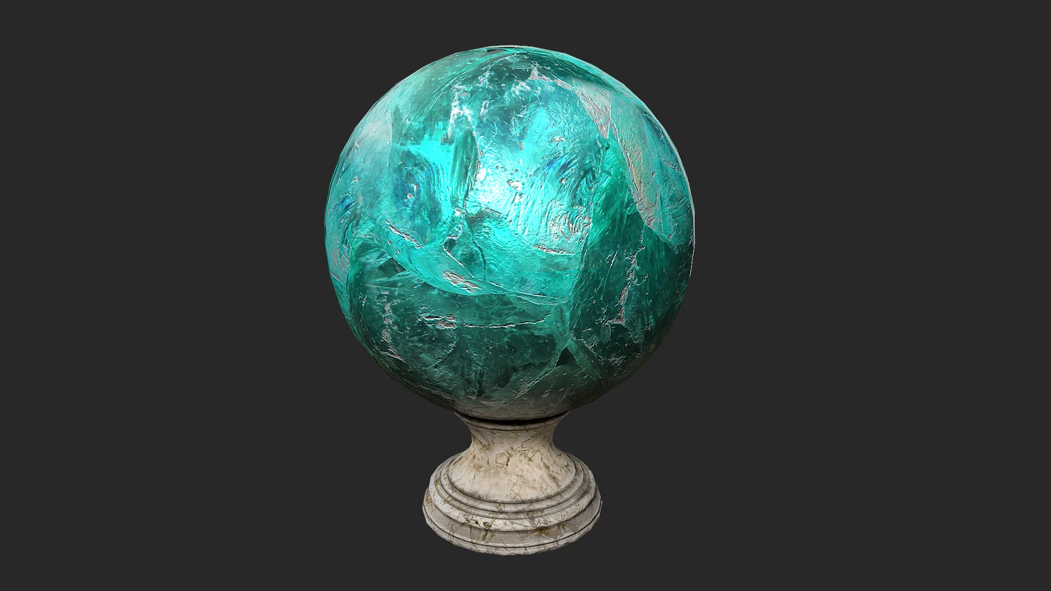 fortune teller crystal apatite ball 3D Model .c4d .max .obj .3ds .fbx .stl .blend
