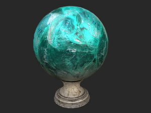 fortune teller crystal apatite ball 3D Model