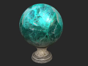 fortune teller crystal apatite ball 3D Model