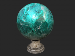 fortune teller crystal apatite ball Model 3D