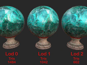 fortune teller crystal apatite ball 3D Model