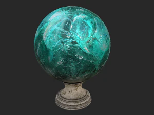 fortune teller crystal apatite ball 3D Model