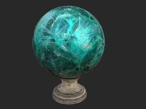 fortune teller crystal apatite ball 3D Model
