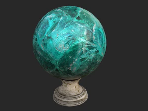 fortune teller crystal apatite ball 3D Model