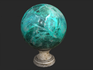 fortune teller crystal apatite ball Model 3D