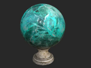 fortune teller crystal apatite ball 3D Model