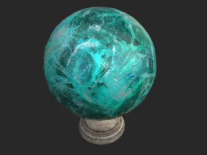 fortune teller crystal apatite ball 3D Model