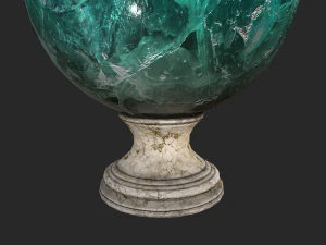 fortune teller crystal apatite ball 3D Model