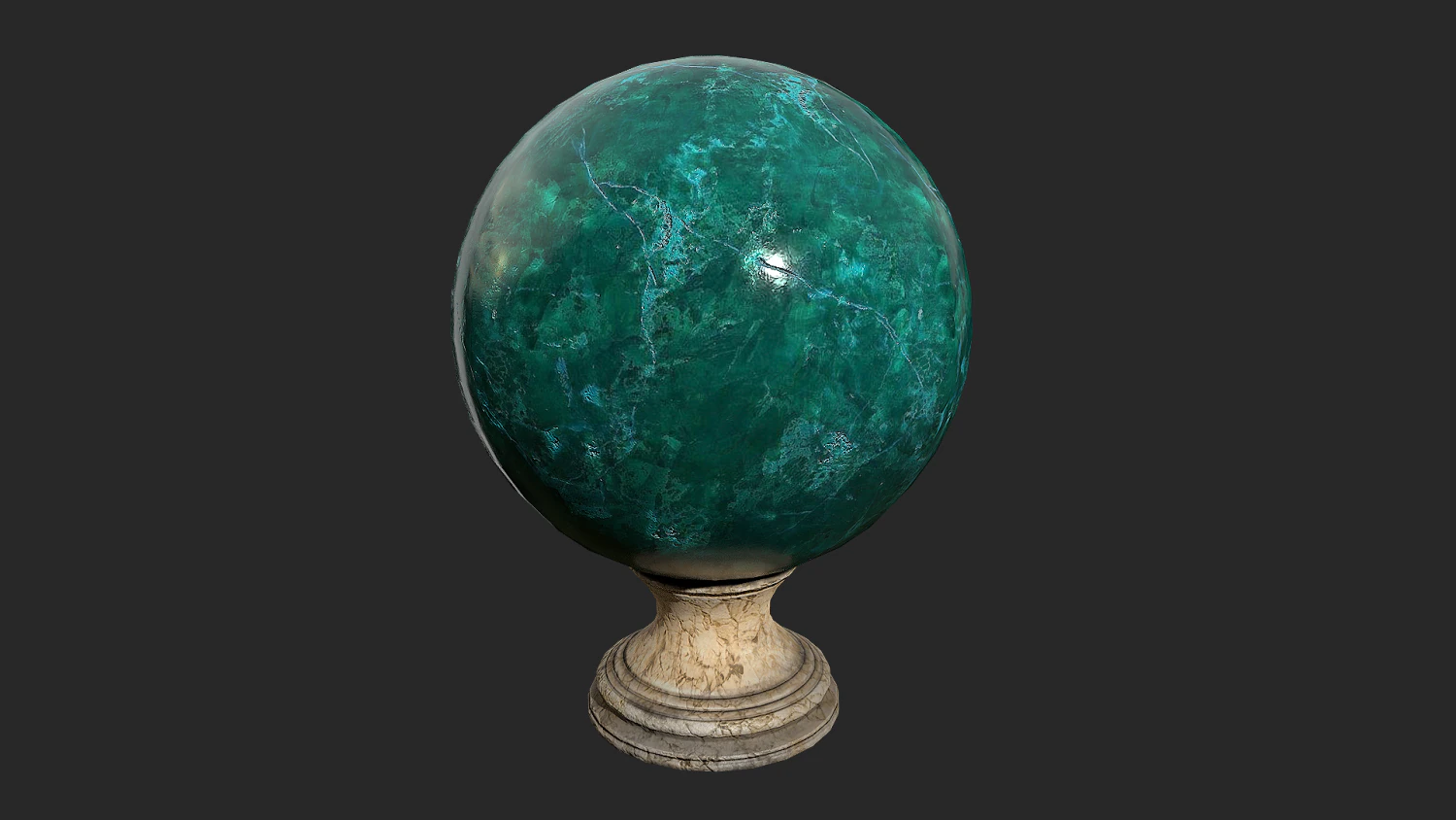 fortune teller green crystal ball 3D Model .c4d .max .obj .3ds .fbx .stl .blend 