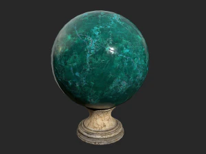 bola de cristal verde cartomante Modelo 3D