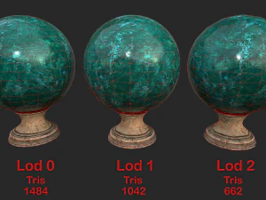 fortune teller green crystal ball 3D Model