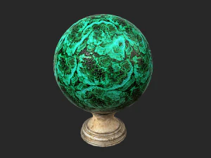 fortune teller malachite crystal ball 3D Model