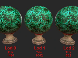 fortune teller malachite crystal ball 3D Model