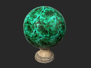 fortune teller malachite crystal ball 3D Model
