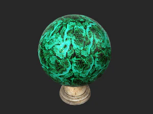fortune teller malachite crystal ball 3D Model
