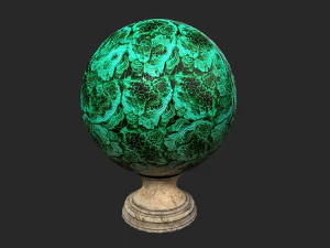 fortune teller malachite crystal ball 3D Model