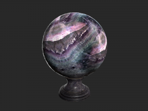 fortune teller black mineral crystal ball 3D Model