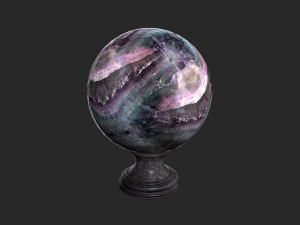 fortune teller black mineral crystal ball 3D Модель