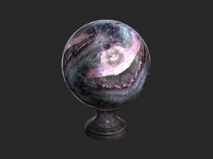 fortune teller black mineral crystal ball 3D Модель