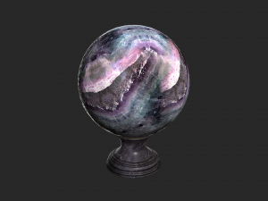 fortune teller black mineral crystal ball 3D Модель