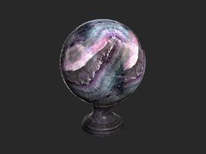 fortune teller black mineral crystal ball 3D Model