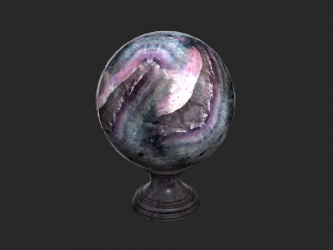 fortune teller black mineral crystal ball 3D Модель