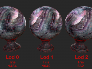 fortune teller black mineral crystal ball 3D Модель