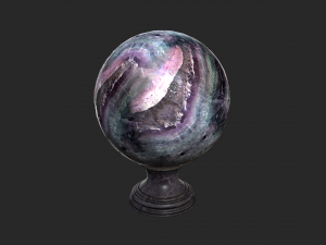 fortune teller black mineral crystal ball 3D Модель