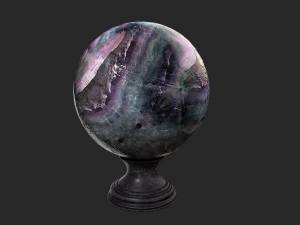 fortune teller black mineral crystal ball 3D Model
