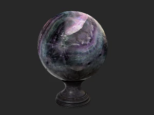 fortune teller black mineral crystal ball 3D Model