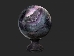 fortune teller black mineral crystal ball 3D Модель