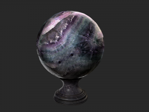 fortune teller black mineral crystal ball 3D Модель