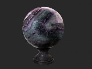 fortune teller black mineral crystal ball 3D Модель