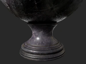 fortune teller black mineral crystal ball 3D Model
