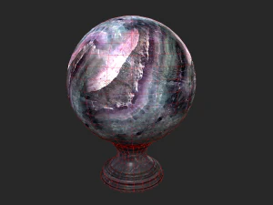 fortune teller black mineral crystal ball 3D Model