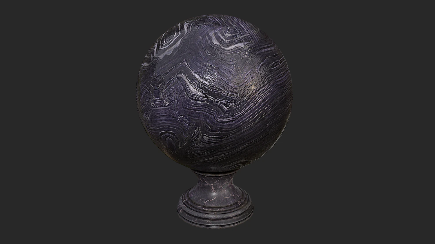 fortune teller obsidian crystal ball 3D Model .c4d .max .obj .3ds .fbx .stl .blend 