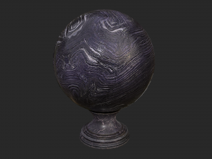 fortune teller obsidian crystal ball 3D Model