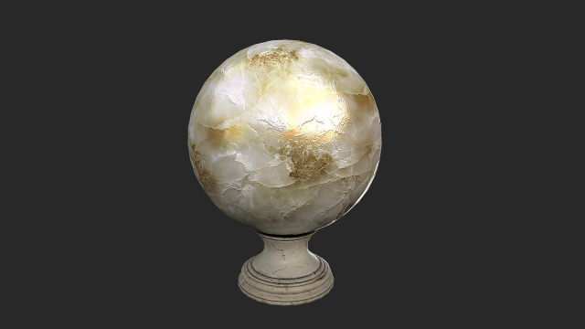 fortune teller white pearl crystal ball 3D Модель .c4d .max .obj .3ds .fbx .stl .blend 