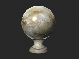 fortune teller white pearl crystal ball 3D Модель